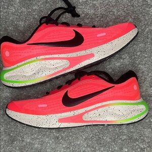 Nike Neon Pink and Black Athletic Sneakers
